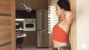 Nubiles: Solo tanned european wearing panties fucked hard