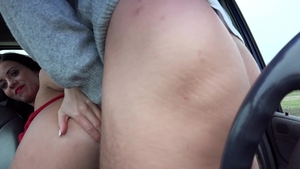 Stranded Teens: Hottest Vicky Love in a car