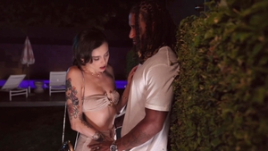 BlackedRAW.com - Tattooed brunette enjoys hard ramming